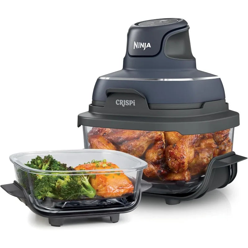 Ninja Crispi 4-in-1 Portable Glass Cooking System – Air Fry, Bake, Reheat & Store