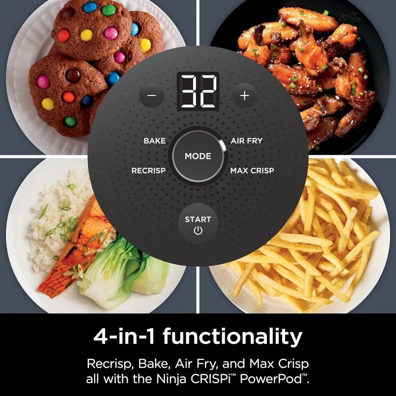 Ninja Crispi 4-in-1 Portable Glass Cooking System – Air Fry, Bake, Reheat & Store