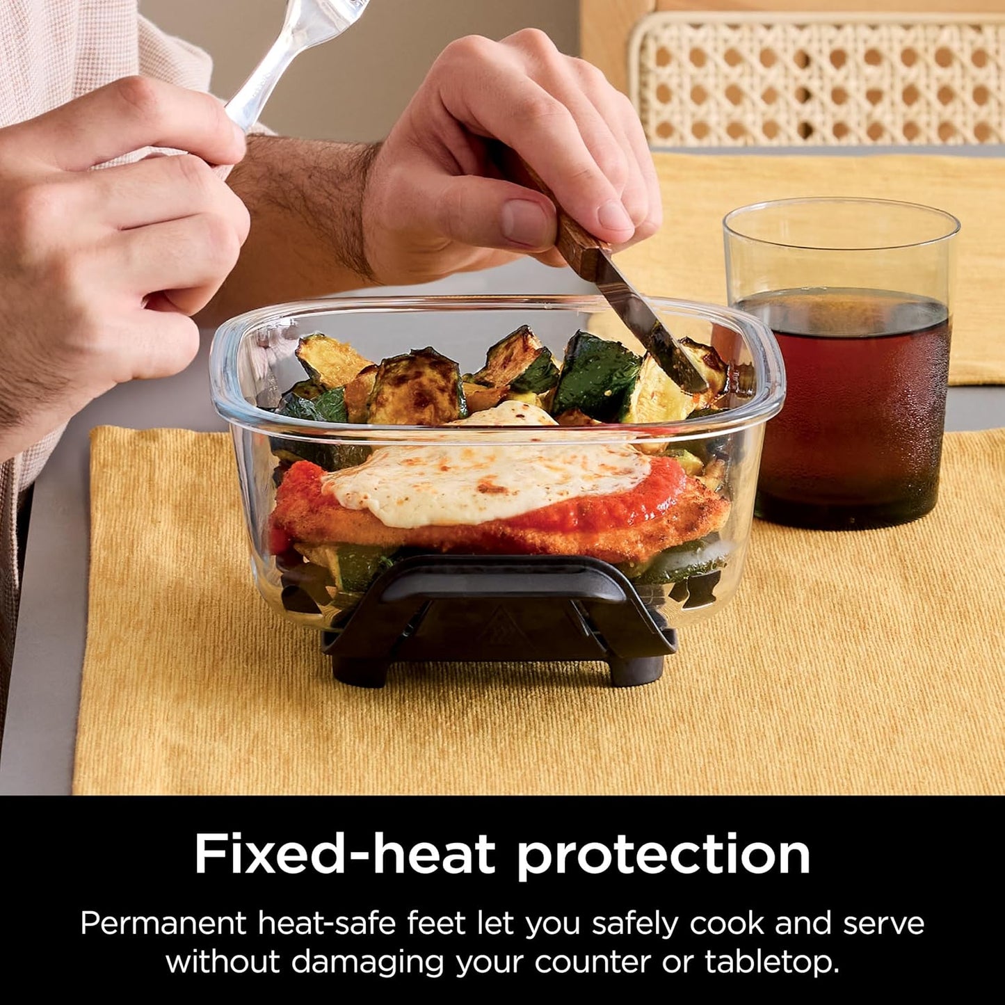 Ninja Crispi 4-in-1 Portable Glass Cooking System – Air Fry, Bake, Reheat & Store