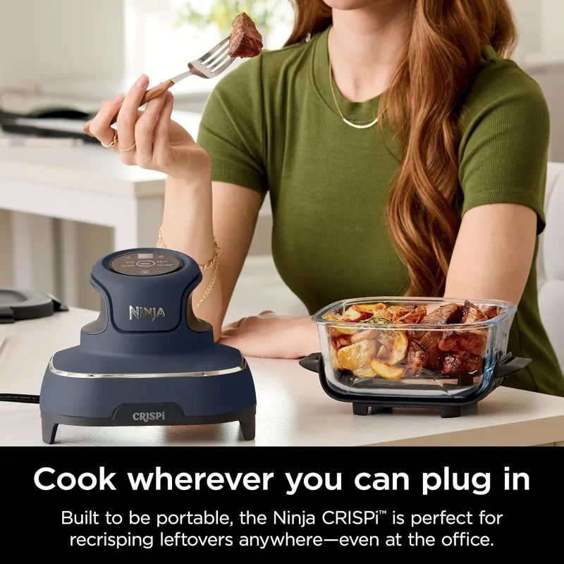 Ninja Crispi 4-in-1 Portable Glass Cooking System – Air Fry, Bake, Reheat & Store